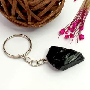Obsidiana Negra Bruta - Chaveiro de Pedra
