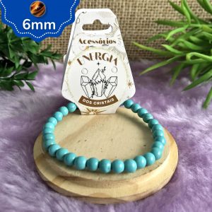 Turquesa Tingida - Pulseira 6mm