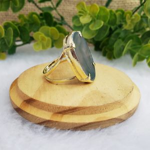Anel Chapa de Ágata Azul - Imagem 3