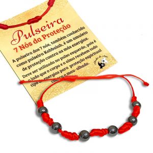 Pulseira 7 Nós c/ Hematita da Proteção - Imagem 3
