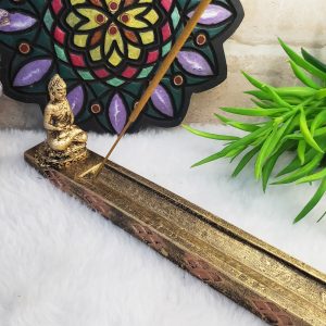 Incensário Barra Buda Hindu PQ - Ouro Velho - Imagem 3
