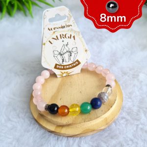 Quartzo Rosa - Pulseira Pedras da Sorte 8mm