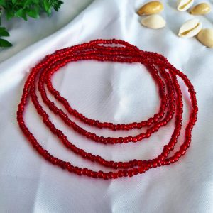 Guia Vermelho Brilhante Miçangão