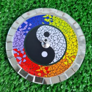 Yin Yang Mosaico - Incensário Metal - Imagem 3