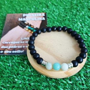 Amazonita - Pulseira Linha Black - Imagem 3