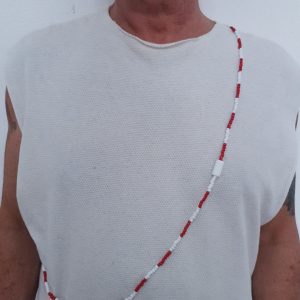 Guia Vermelho e Branco Miçangão c/ Firma - Imagem 4