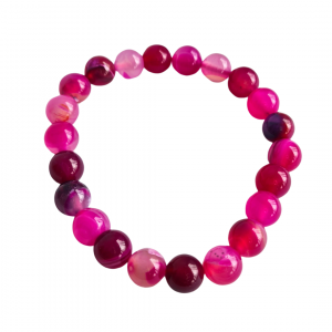 Ágata Rosa Tingida - Pulseira 8mm - Imagem 3