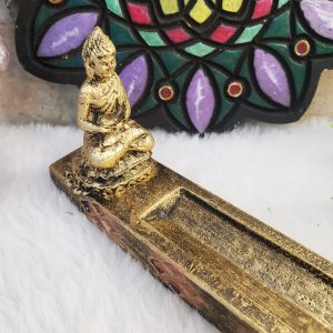 Incensário Barra Buda Hindu PQ - Ouro Velho