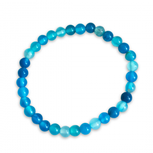 Ágatas Tingidas Azul - Pulseira 6mm - Imagem 3