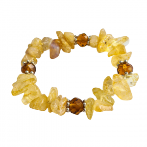 Citrino Queimado - Pulseira Cascalho Grande - Imagem 3
