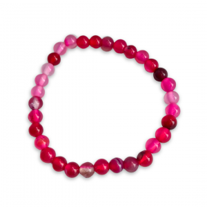Ágatas Tingidas Rosa - Pulseira 6mm - Imagem 3