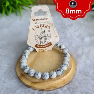 Howlita Branca - Pulseira 8mm