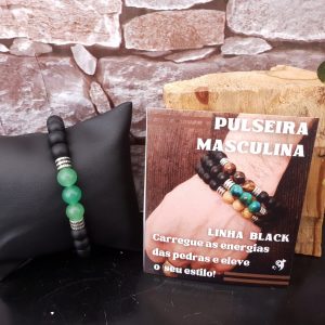 Quartzo Verde - Pulseira Linha Black - Imagem 3