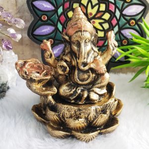 Incensário Cascata Flor de Lótus Ganesha