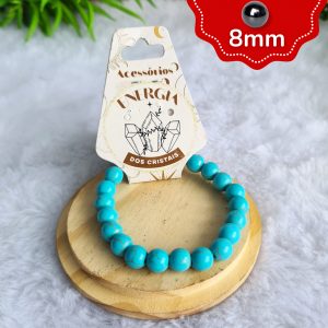 Howlita Turquesa Tingida - Pulseira 8mm