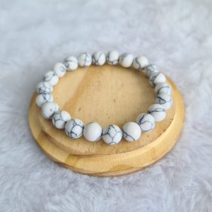Howlita Branca - Pulseira 8mm - Imagem 3
