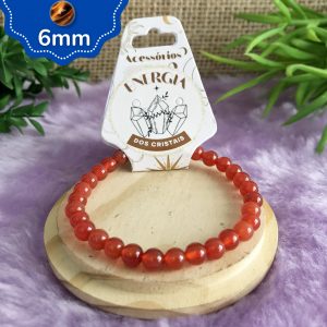 Ágata Vermelha - Pulseira 6mm