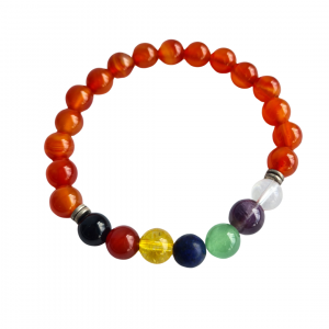 Ágata Vermelha - Pulseira Pedras da Sorte 8mm - Imagem 3
