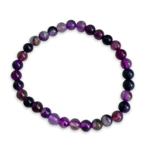 Ágatas Tingidas Roxa - Pulseira 6mm - Imagem 3