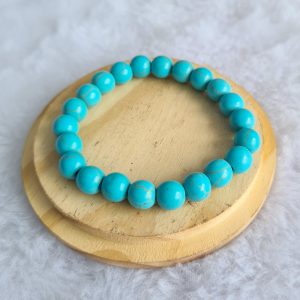 Howlita Turquesa Tingida - Pulseira 8mm - Imagem 3