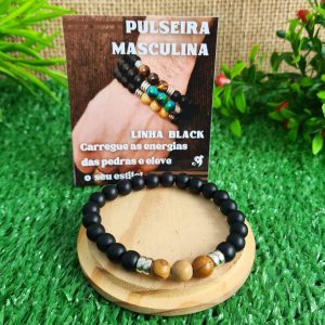 Jaspe Madeira - Pulseira Linha Black