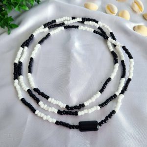 Guia Preto e Branco Miçangão c/ Firma