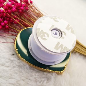 Ágata Verde Tingida Chapa - Pop Socket Coração - Imagem 3