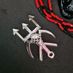Pingente Exu Caveira Prateado - Imagem 3