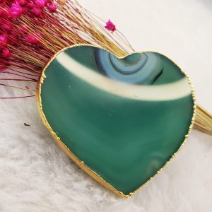 Ágata Verde Tingida Chapa - Pop Socket Coração - Imagem 2