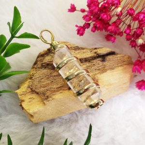 Cristal - Pingente Espiral Dourado