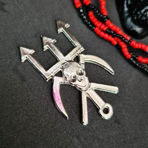 Pingente Exu Caveira Prateado