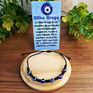 Pulseira 7 Nós do Poder - Olho Grego
