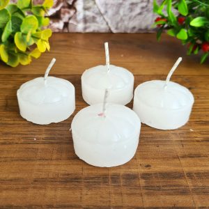 Vela Para Rechaud Pct c/ 4 - Branca