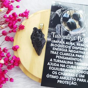 Turmalina Negra - Pingente Pedra Bruta