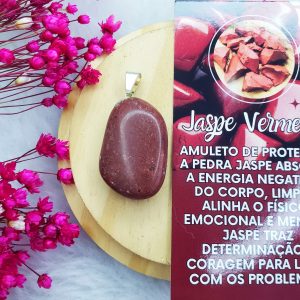 Jaspe Vermelho - Pingente Pedra Rolada