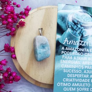 Amazonita - Pingente Pedra Rolada