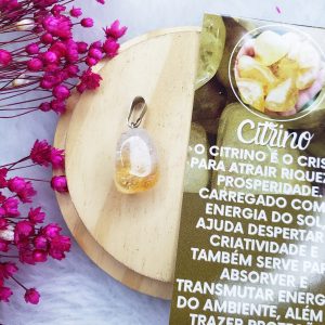 Citrino - Pingente Pedra Rolada