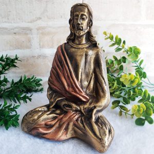 Jesus Cristo Meditando - Ouro Velho - Imagem 3