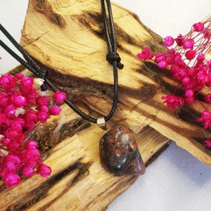 Cinábrio - Colar Pedra Rolada
