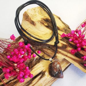 Cinábrio - Colar Pedra Rolada - Imagem 3
