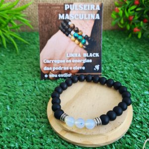 Pedra da Lua - Pulseira Linha Black
