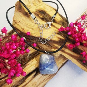 Quartzo Azul - Colar Pedra Rolada - Imagem 3