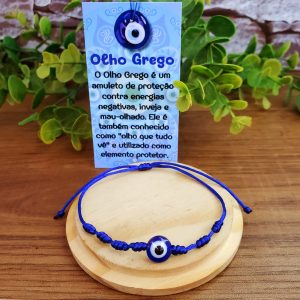 Pulseira 7 Nós Azul - Olho Grego