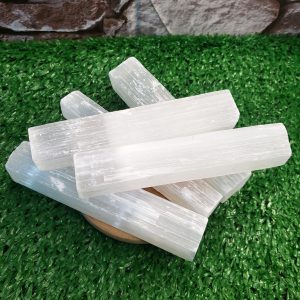 Selenita Branca Pedra Bruta - Palito 300g