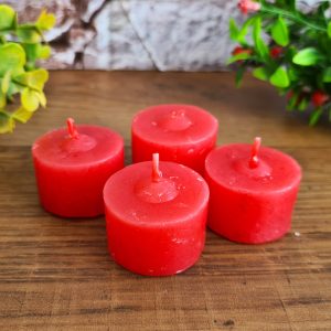 Vela Para Rechaud Pct c/ 4 - Vermelha