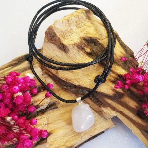 Quartzo Leitoso - Colar Pedra Rolada - Imagem 3