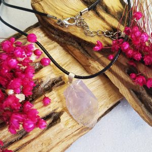Quartzo Lavanda - Colar Pedra Bruta