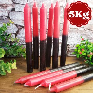 Vela Palito Preta/Vermelha 5kg