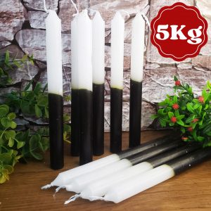 Vela Palito Preta/Branca 5kg
