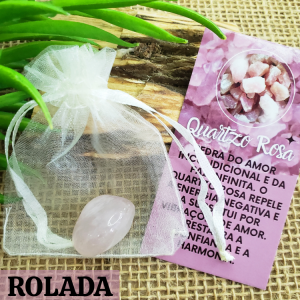 Quartzo Rosa Rolada - Unidade